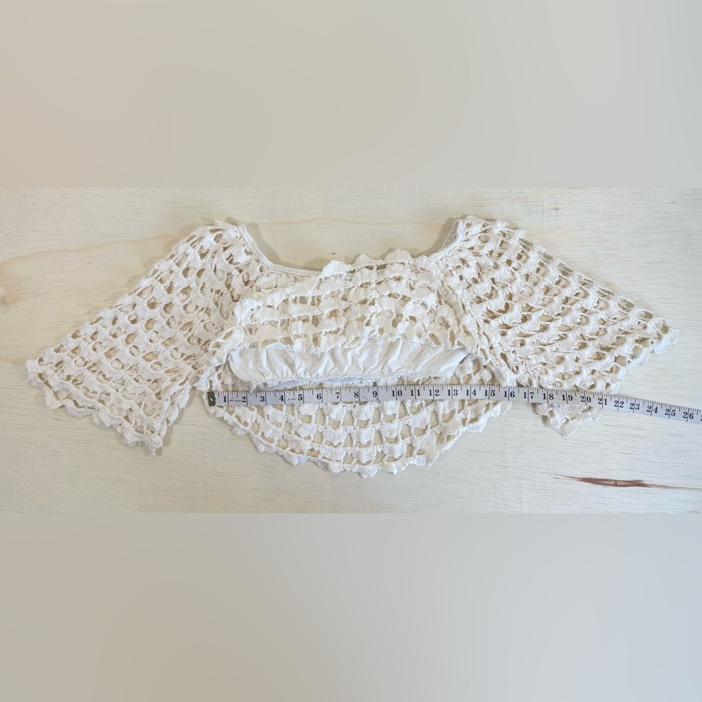 Free People Flook the Label white lace Crochet Set size S - Picture 4 of 13
